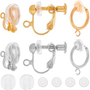 Kal-1boîte 48 Pièces Convertisseurs De Boucles D'oreilles Clip Sur Les Résultats De Boucles D'oreilles En Vrac Coussinets De Boucles D'oreilles En Silicone 24 Pièces Coussins De Boucles D'oreill - Neuf