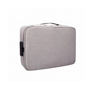 Sac organiseur de documents r&eacute;sistant &agrave; l'eau avec serrure &agrave; code et sangle de valise - Neuf