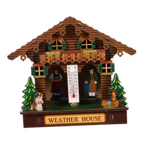 SUBZONAL-Barom&egrave;tre Thermom&egrave;tre Mural Bois Avec Hygrom&egrave;tre Pour Int&eacute;rieur Et Ext&eacute;rieur Appareil De Suivi M&eacute;t&eacute;orologique &Eacute;l&eacute;gant Et Pratique - Neuf