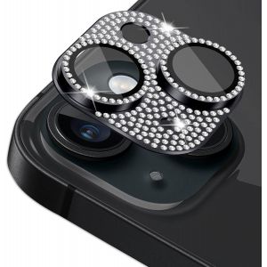 Kal-Cam&eacute;ra Protecteur Compatible Avec Iphone 15/Iphone 15 Plus, [Ultra Hd] [ 9h Duret&eacute; ] Anti Rayures Verre Tremp&eacute; Diamant Cam&eacute;ra Coque Cover Pour Iphone 15/Iphone 15 Plus, Noir - Neuf