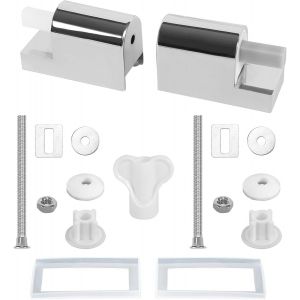 Abattant WC Fixations Charni&egrave;res, Lot de 2 Charniere Abattant WC Charni&egrave;res Universelles pour Si&egrave;ge de Toilette, Charni&egrave;res De Si&egrave;ge De Toilette &Agrave; Fermeture Douce Kit Fixations Remplacement - Neuf