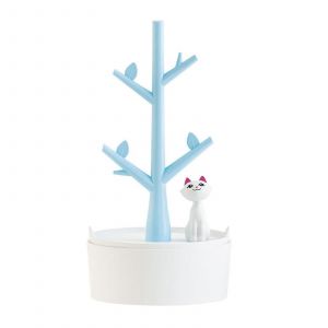 Dessin Anim&eacute; Pour Chat Bijoux Porte-Rangement Avec Couvercle Bracelet Anneau Organisateur Rack Pour Maison Chambre Dortoir Dortoir Boucle D'oreille Stand Displaty - Neuf