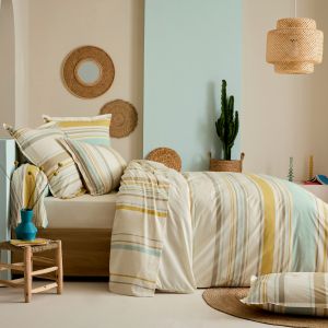 Housse De Couette Coton Rayures Bayad&egrave;re - Neuf