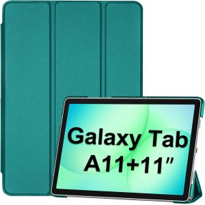 Coque pour Samsung Galaxy Tab A11+ (SM-X230) 2025/ A9+ (SM-X210) 2023 11&iexcl;&plusmn;, ?tui de Protection Tablette Galaxy Tab A11 Plus/A9 Plus 11 Pouce, Housse avec Veille/R&iquest;&iquest;veil Automatique -?meraude - Neuf