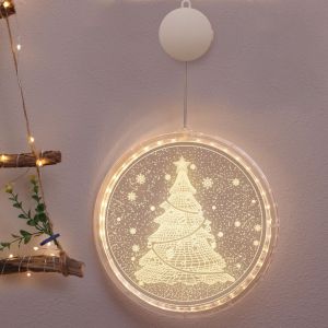 Guirlande Lumineuse Led Décorative De Noël, Éclairage De Salle De Noël, Décoration De Jardin Et Fenêtre, 22 Cm (Arbre De Noël) - Neuf