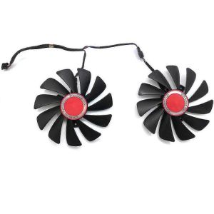 Lot de 2 ventilateurs de 95 mm de remplacement pour le syst&egrave;me de refroidissement de la carte graphique AMD Radeon RX 580 RX590 - Neuf