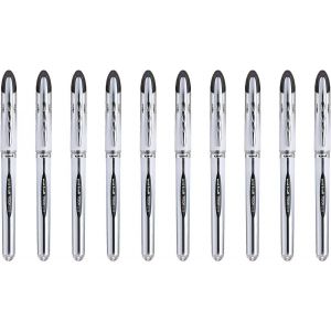Tianyi-- Uni Mitsubishi Pencil - 10 Stylos Vision Elite Ub200 - Airplane Safe - Stylo Roller Encre Liquide - Pointe 0,8 Mm - Écriture Medium - Stylos Noirs - Neuf