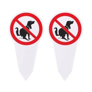 2 Panneau Chien Crotte 300x150mm Pour Les Entr&eacute;es De Maison, Les Parcs Et Les Pelouses - Neuf