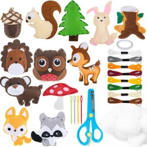 Kalanka-Kit Couture Enfant, Kits Couture Feutre Animal, Kit De Couture Pour Enfants, Kits D'artisanat En Feutre, Pour La Couture À La Main Des Enfants, Pour Débutants Pour Enfant - Neuf
