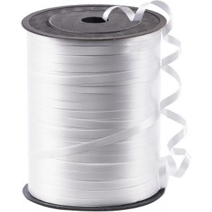Ruban blanc pour emballage cadeau, 400 m de long, pour enfiler des ballons, des cheveux, des fleurs de Noël (1 rouleau), blanc - Neuf
