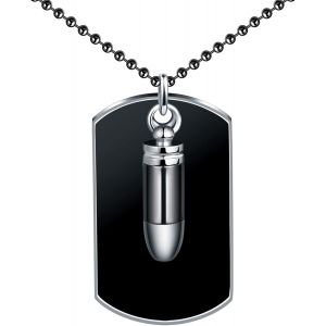Trahoo-Feilok Colliers D'étiquettes Pour Hommes Avec Étiquettes À Balles En Alliage De Chaîne - Neuf