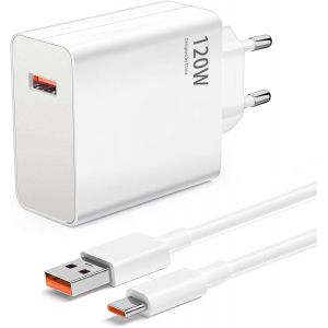 Soui-120w Chargeur Rapide Usb Pour Xiaomi 14t Pro /13t Pro /11t Pro,Chargeur Turbo Avec 6a Câble Usb C Pour Redmi Note 13 Pro+ 12 Pro+ 11 Pro+ 5g - Neuf