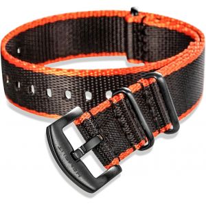 Kal-Nato Bracelet, Seat Belt Bracelet De Montre Pour Les Hommes Femmes, Haut De Gamme En Nylon Souple De Qualit&eacute; Bracelets De Montre Avec Heavy Duty Bross&eacute; Boucle De 18mm 20mm 22mm 24mm - Neuf