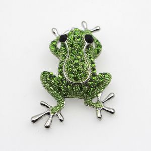 Collier Et Broche Avec Pendentif Grenouille En Cristal Pour Femme - Cadeau - Neuf