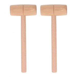 2pcs bois marteau insert joint multi usage maillet en bois pour les usines installation de meubles sculpture fruits de mer fissuration petit-bon - Neuf