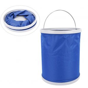 Seau De Peche Pliable Et Portable Pour L'exterieur, Ideal Pour La Randonnee, Le Camping, La Chasse Ou Les Voyages (13 L) - Neuf