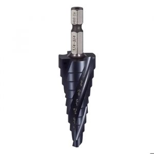 Foret &Eacute;tag&eacute;-Duoku-6,35 &agrave; 19,05 mm-Foret Conique en Acier Rapide au Cobalt M35-Rev&ecirc;tement TiAlN-avec Tige Hexagonale 6,35 mm - Neuf