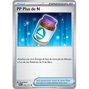 Carte Pok&eacute;mon - Pp Plus De N - 195/217 - H&eacute;ros Transcendants - Neuf