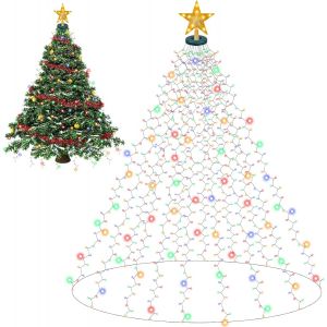 Guirlande Lumineuse Sapin de Noel, 400LED 16 x 2m Rideau Lumineux Sapin de Noel, Cha&icirc;ne lumineuse pour sapin de No&euml;l, LEDs Guirlandes Lumineuses Lumi&egrave;res de No&euml;l pour 1,5-2,8m Sapin - Neuf