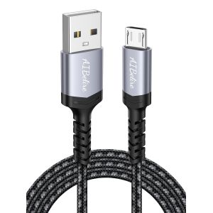 C&acirc;ble Micro Usb 1M Nylon Tress&eacute; Chargeur Micro Usb Charge Rapide Et Synchro Compatible Pour Android Samsung Galaxy S7 S6 Edge J7 J5 J3, Redmi Note 5 6 Pro, Wiko, Huawei, Sony, Lg, [CAB9160874] - Neuf