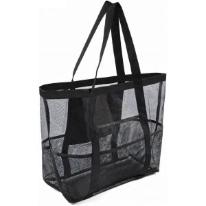 ERSHI-Sacs de plage pour femmes, grand sac de plage en maille avec poche, essentiels de vacances, sacs de plage familiaux, sac d'é[1 - Neuf