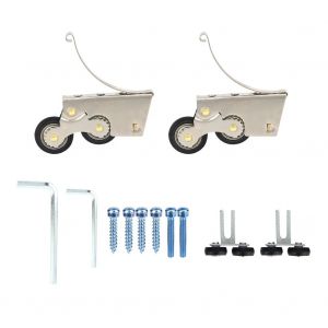 Hjlian Lot De 2 Roulettes De Suspension A Ressort Pour Porte Coulissante De Salle De Bain, Pour Rail A Rainure Convexe - Neuf