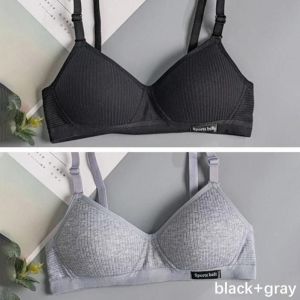 Fallsweet 1/2 Pi&egrave;ces Soutien-Gorge Push Up Sans Fil Sans Couture Pour Femmes Confort En Forme De V Rassemblement Bralette Pour Petits Seins Lingerie Ab Tasse.Blackgray.Taille Unique - Neuf