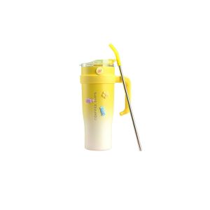 Gobelet Isotherme De 1,2 L (40 Oz) En Acier Inoxydable Avec Poign&eacute;e, Paille Et Couvercle, Bouteille D'eau Isotherme, Mug De Voyage R&eacute;utilisable - Neuf