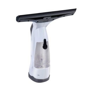 alpina Nettoyeur de Vitres &Eacute;lectrique - Raclette Vitre avec Aspiration - Sans fil avec Autonomie de 30 Minutes - Aspirateur &agrave; Vitres Rechargeable - R&eacute;servoir d'Eau Amovible de 70 ml - Blanc/Noir - Neuf