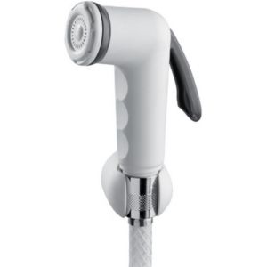 Lkjkj-811710 - Kit Douchette Wc Avec Flexible Et Support, Pomme De Douche À Économie D'eau Pour Bateau Ou Camping-Car, Douchette Pour Toilette Blanc Avec Levier D¿Arrêt, Douchette À Main Bidet. - Neuf