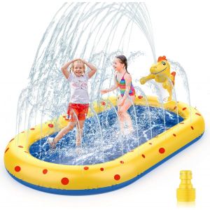 Les Enfants De Jouer &Agrave; L'ext&eacute;rieur De La Piscine D'eau Jouets En Pataugeoire De Gicleurs Splash Pad B&eacute;b&eacute;, Piscine, Jardin, Fontaine &Agrave; Eau Tapis De Jeu Pour 3 4 5 6 7 Ans Gar&ccedil;ons Filles - Neuf