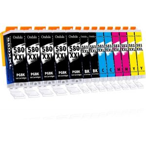 PGI-580 CLI-581 XXL Compatible avec Cartouches 580 581 XXL pour Pixma TS6350 TS705 TS6150 TR8550 TS6151 TS8150 TS8151 TS8152 TS9150 TS9155 TS6250 TS6251 TS9550 (13 Pack) - Neuf