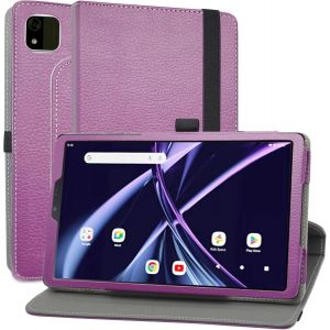 NAERYUT-Coque Pour Acer Iconia Tab A8,En Cuir Protecteur Avec Stand Étui En Pu Cuir Rotative 360 Degrés Housse De Protection Flip Case Cover Pour Acer Iconia Tab A8 8.7 Pouces Tablette,Violet - Neuf
