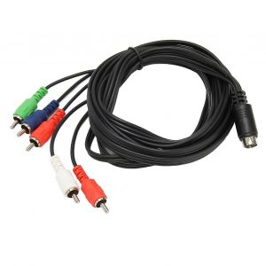Mini c&acirc;ble AV DIN 10 broches Remplacement C&acirc;ble de connexion AV 10 broches DIN &agrave; 5 RCA Rouge Vert Bleu et Rouge Blanc pour t&eacute;l&eacute;viseurs - Neuf