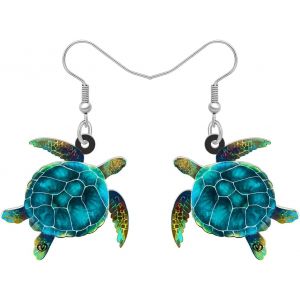 Kalhx-Acrylique Boucles D'oreilles Grand Requin Blanc Méduse Tortue Dangle Bijoux Animaux Marins Cadeaux - Neuf