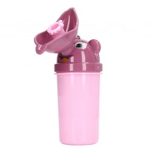 Urinoir Portable Pour Bebe Et Enfant, Urinoir D'urgence Pour Garcons Et Filles, Gobelet Pour Pipi, 600 Ml, Recyclable, Pour Voyage, Voiture, Exterieur, Rose - Neuf