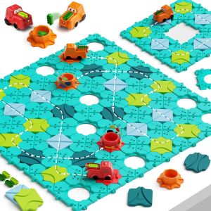 PLAY-Jeu De Société, Jeux De Plateau Logiques Labyrinthe Avec 2 Voitures Électrique Pour Famille Et Amis, Jouet Educatif Casse Tête, Cadeau De Noël Et D'Anniversaire Enfants 4-8 Ans Garçons Et - Neuf