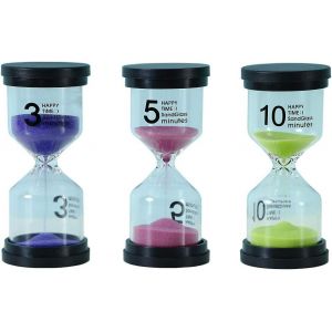 Checarzhn--No1-Créatif Minuteur De Sable, 3/5 / 10 Minutes Minuterie De Bros De Dent De Sablier Coloré Pour Enfants, Horloge De Sable De Sablier Pour Salle De Classe, Cuisine, Jeux, Maison, Décor De - Neuf