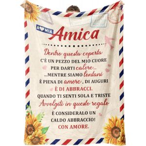 Ytfhg-Cadeau Pour Amie, Cadeaux Pour Amie, Couverture, Cadeau Pour Amie, Anniversaire, Meilleur Ami, Fête Des Mères, Cadeau Pour Amie, Femme, Soeur, Couverture Pour Amie, 130 X 150 Cm - Neuf
