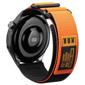 Typi-Bracelet De Montre Robuste Universel De 22 Mm ¿ Bracelet En Nylon À Double Boucle ¿ Bracelet À Dégagement Rapide De 22 Mm/20 Mm/24 Mm Pour Hommes Et Femmes|Black-Orange|20mm - Neuf