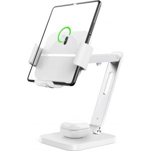 2 En 1 Chargeur Induction Avec Samsung Z Fold,Alliage D'aluminium Chargeur Sans Fil Rapide Compatible Avec Samsung Z Fold 4/3/2 Chargeur Compatible Avec Galaxy S23 Samsung Galaxy Buds (Blanc) - Neuf