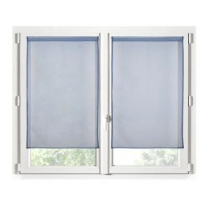 Brise-Bise - Monna - 70 X 200 Cm - 100% Polyester - Passe-Tringle - Denim - Neuf