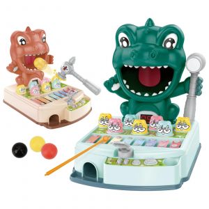 1 Ensemble Whack-A-Mole Jouet Multifonctionnel &Eacute;clairage Musical Dinosaure Percussion Whack-A-Mole Jouet Pour Entertainment_Green - Neuf