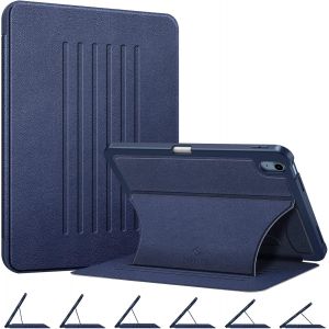 Coque pour iPad (A16) 11 Pouces 11&egrave;me G&eacute;n&eacute;ration 2025, iPad 10&egrave;me G&eacute;n&eacute;ration 10.9 Pouces 2022, Etui Magn&eacute;tique Fixation &agrave; 6 Angles + Rangement de Stylet, Housse Antichoc, Bleu - Neuf