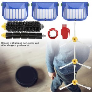 Brosse batteuse Filtre Poils 3 Brosses Flexibles Armées pour Roomba 600 610 620 625 630 650 Outil de nettoyage - Neuf