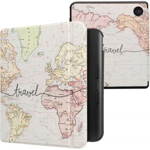 &Eacute;tui Compatible Avec Kobo Libra Colour Coque-&Eacute;tui &Agrave; Rabat Magn&eacute;tique Tablette Ereader Similicuir-Noir-Multicolore - Neuf