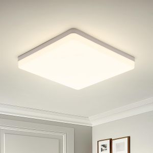 Plafonnier Led 48w 30 Cm, Lampe De Plafond Carr&eacute;e 4320 Lumen, Blanc Neutre 4000k, Luminaires Int&eacute;rieur Pour Salon, Cuisine, Chambre, Couloir, Salle De Bain - Neuf