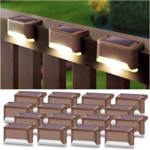 PacSolar 12 Pack Solaire Lumi&egrave;res Patio, 16 Pack &Eacute;clairage Solaire pour le Patio, la Piscine, les Escaliers, les Marches et les Trottoirs, &agrave; l'&eacute;preuve des Intemp&eacute;ries LED Lampes de Patio, Solaire - Neuf