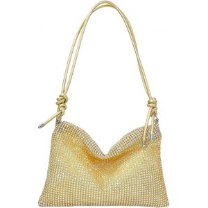 TIANYI-Strass Brillants Pochettes et Clutches Femme, Sac Soiree Grande Capacit&eacute; Pochette R&eacute;glable Sacoche Bandouli&egrave;re Femme Sac Paillettes Femme pour Banquet F&ecirc;te Mariage - Neuf