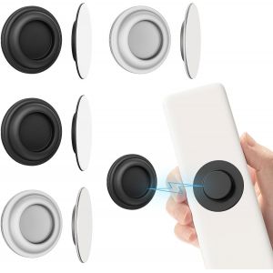 MEVRONISSHOP-Support de T&eacute;l&eacute;commande Magn&eacute;tique en Silicone, 4PCS Support Telecommande Mural Porte-T&eacute;l&eacute;commande sans Per&ccedil;age, Adh&eacute;sif, Organisateur Mural pour Maison Bureau Scolaires(Cercle) - Neuf